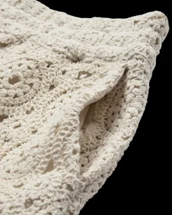 COPENHAGEN MUSE naisten housut, CROCHET PANT Luonnonvalkoinen