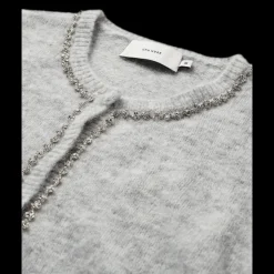 Copenhagen Muse naisten neuletakki IBRA CARDIGAN, vaaleanharmaa