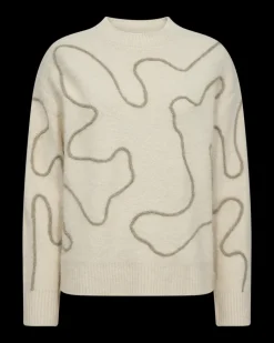 Copenhagen Muse naisten neulepusero PELLA PULLOVER, luonnonvalkoinen