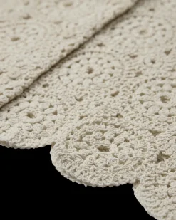 COPENHAGEN MUSE naisten neulepusero, CROCHET CARDIGAN Luonnonvalkoinen