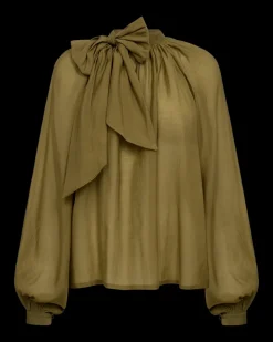 COPENHAGEN MUSE naisten pusero, TILLY BLOUSE Armeijanvihreä