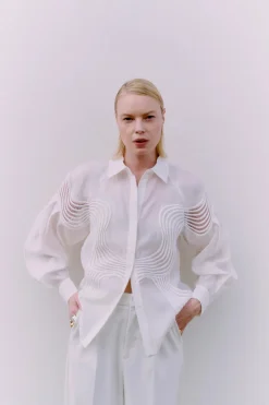 Copenhagen muse naisten paitapusero, MOLLY SHIRT Valkoinen