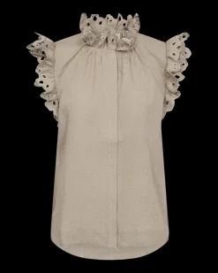 COPENHAGEN MUSE naisten toppi, NATULI SHIRT Ruskeanharmaa