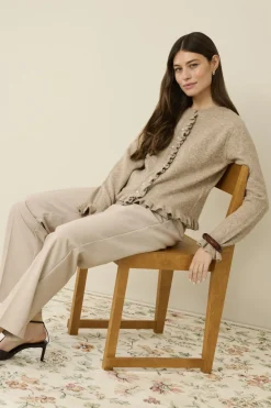 Culture naisten housut CUcollina Pants, Dune Melange