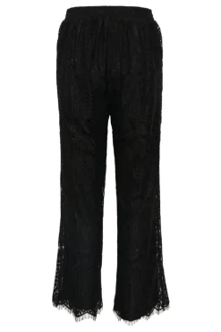 Culture Naisten Housut, CUIMA LACE PANTS Black