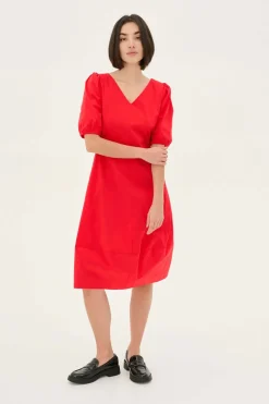 CULTURE, Naisten Mekko, ANTOINETT SS DRESS Fiery Red
