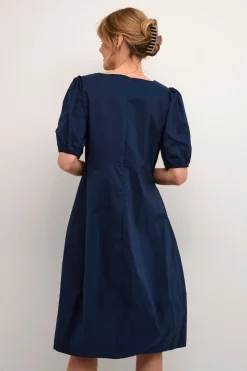 CULTURE, Naisten Mekko, ANTOINETT SS DRESS Tummansininen