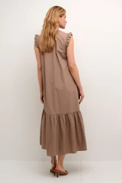CULTURE naisten mekko, CUOLENA SL DRESS Taupe Gray