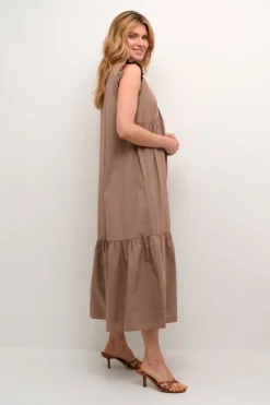 CULTURE naisten mekko, CUOLENA SL DRESS Taupe Gray