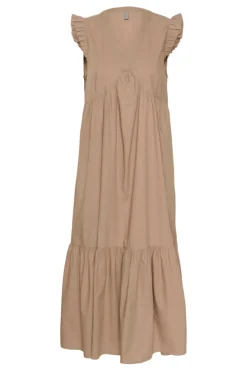 CULTURE naisten mekko, CUOLENA SL DRESS Taupe Gray