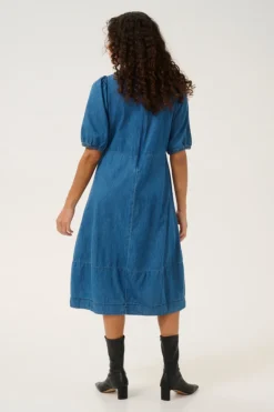Culture naisten mekko, RIVA ARPA DRESS Dark Blue Wash