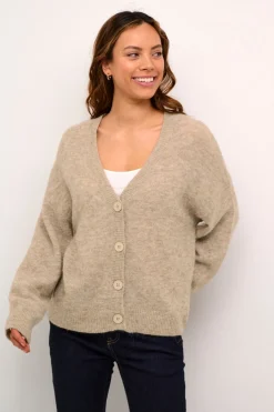 Culture Naisten Neuletakki, K-CACHEIA CARDIGAN Dune Melange