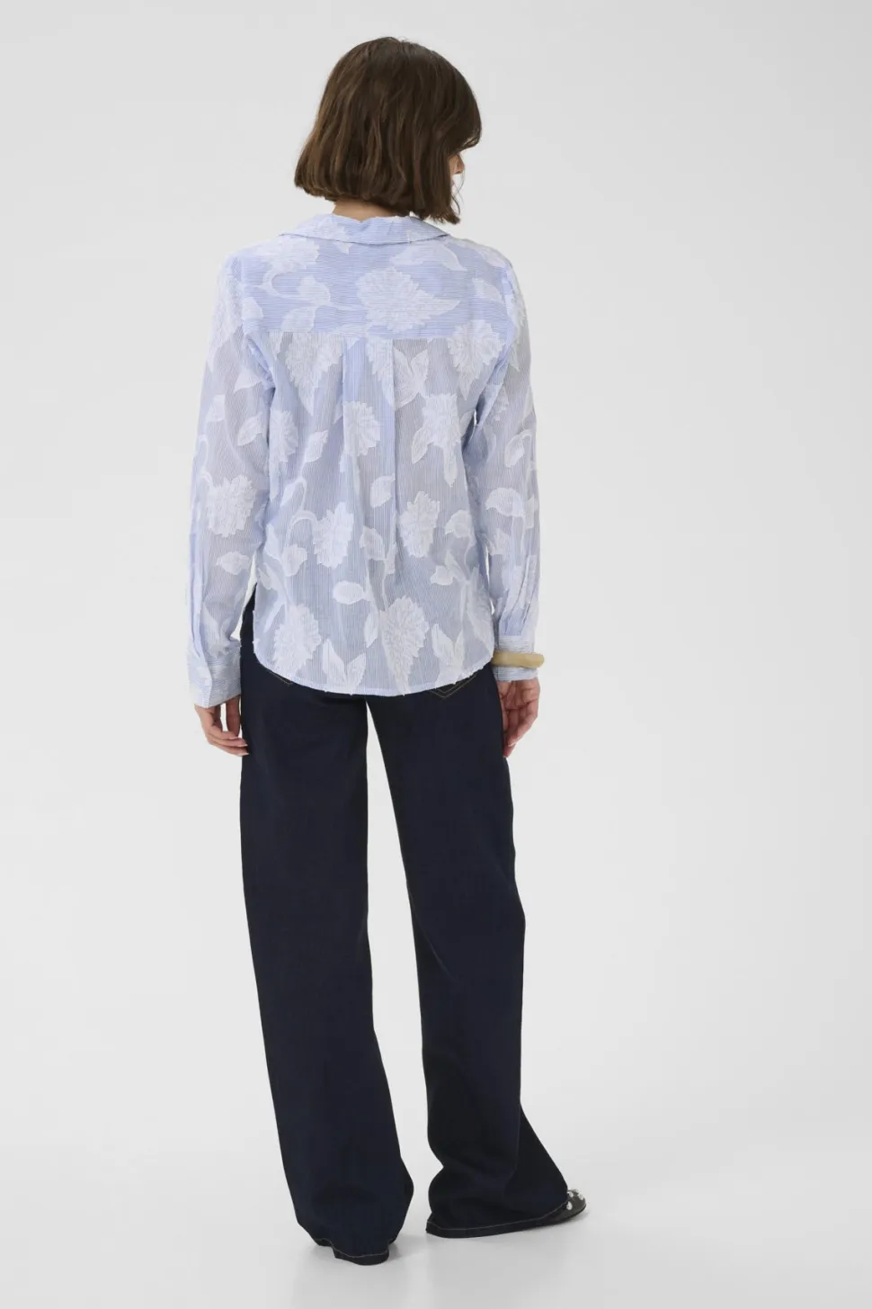 Culture naisten paitapusero Cuzanday Shirt, sinivalkoinen raita