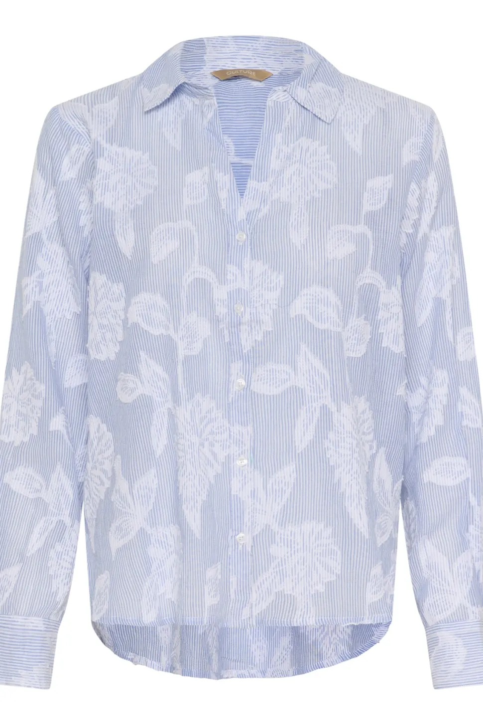 Culture naisten paitapusero Cuzanday Shirt, sinivalkoinen raita