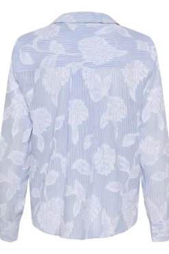 Culture naisten paitapusero Cuzanday Shirt, sinivalkoinen raita