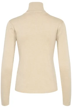 Culture Naisten Poolokauluksellinen Neule, ANNEMARIE ROLLNECK Warm Sand Melange