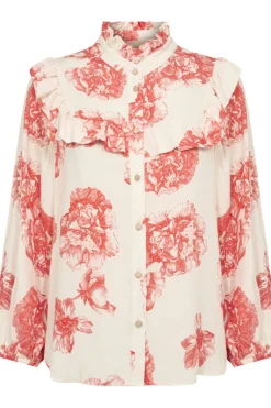 Culture naisten pusero, CUALEXA SHIRT White/Redflower