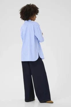 Culture naisten pusero, CULORA SHIRT Blue/White Stripe