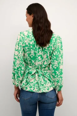 Culture Naisten Pusero, JENNY BLOUSE Vihreä Kuosi