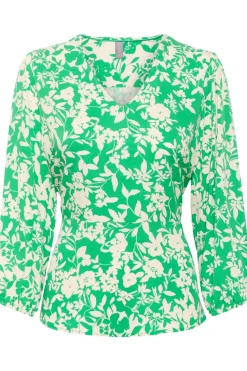 Culture Naisten Pusero, JENNY BLOUSE Vihreä Kuosi