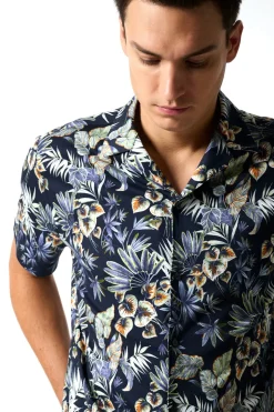 Desoto Miesten Kauluspaita, 74033-3-53 SS SHIRT Sininen Kuosi