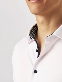 Desoto miesten kauluspaita, 83532-3-001 WHITE SS SHIRT Valkoinen