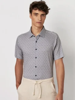 Desoto miesten kauluspaita, 81132-3-184 Sininen Kuosi