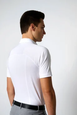 Desoto miesten lyhythihainen kauluspaita, 74532-3-0 SS WHITE Valkoinen