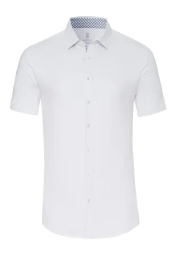 Desoto miesten lyhythihainen kauluspaita, 74532-3-0 SS WHITE Valkoinen