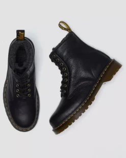Dr. Martens Miesten Kengät, 1460 WARM LINED GRIZZLY -maiharit Musta