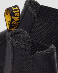 Dr. Martens miesten kengät, 2976 Warm Lined Grizzly Leather Chelsea nilkkurit, Musta