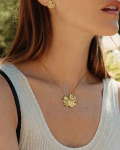 Edblad kaulakoru Gerana Necklace L, Gold pleated