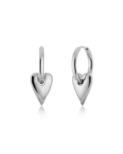 Edblad korvakorut, AMORE HOOPS S STEEL Hopeanharmaa