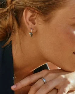 Edblad korvakorut, AMORE HOOPS S STEEL Hopeanharmaa