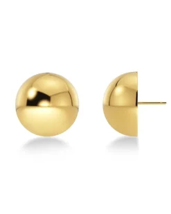 Edblad korvakorut Bead Studs Gold, Gold pleated