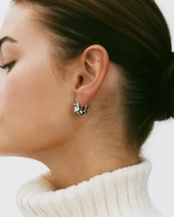 Edblad korvakorut, CANE HOOPS MULTI S SILVER Hopeanharmaa