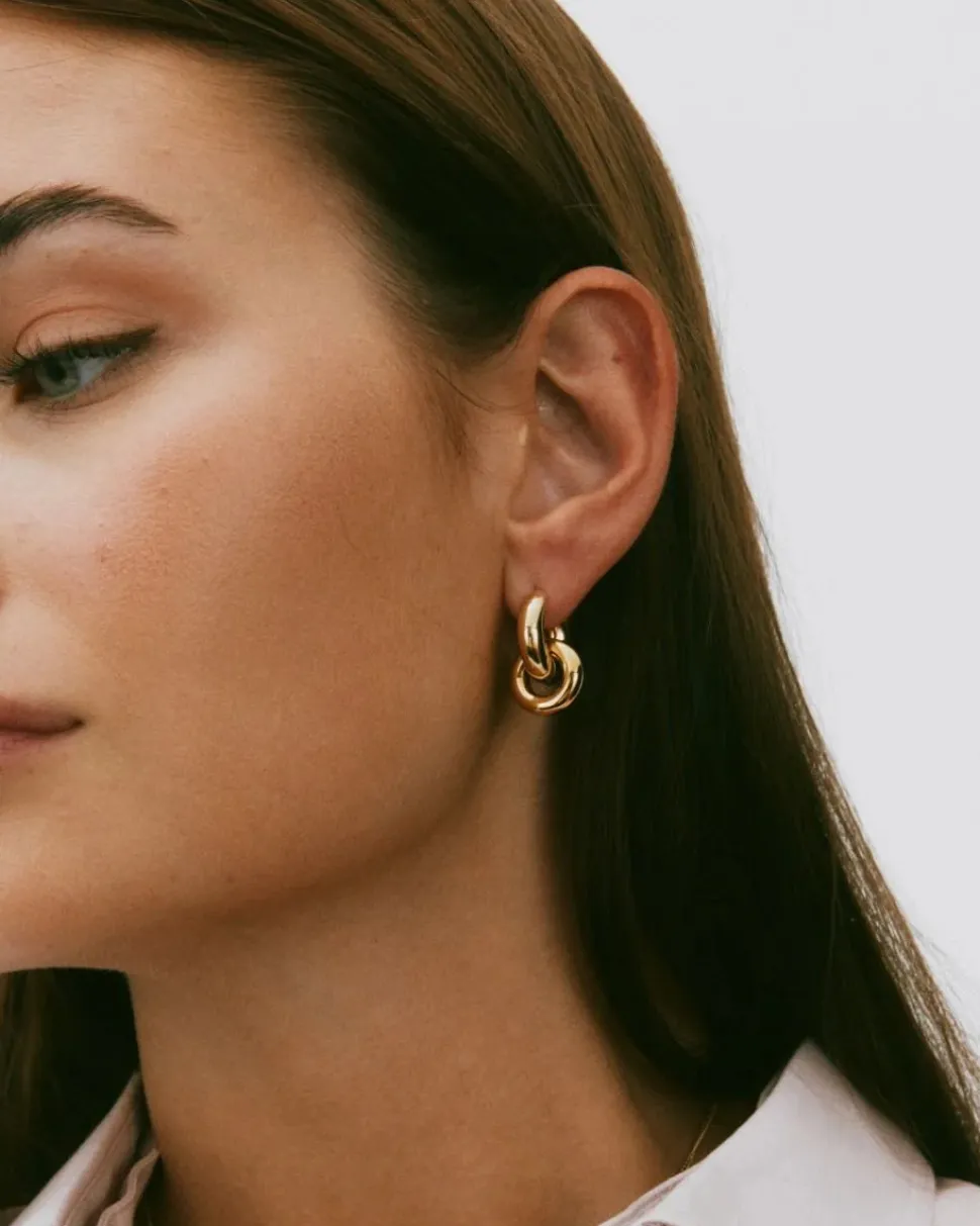 Edblad korvakorut, CHUNKY ETERNAL EARRINGS GOLD Kullankeltainen