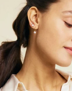 Edblad korvakorut Crown Studs Mini Gold, Gold pleated