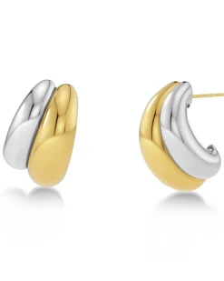 Edblad korvakorut, FURO DUO CREOLES MIXED Hopeanharmaa