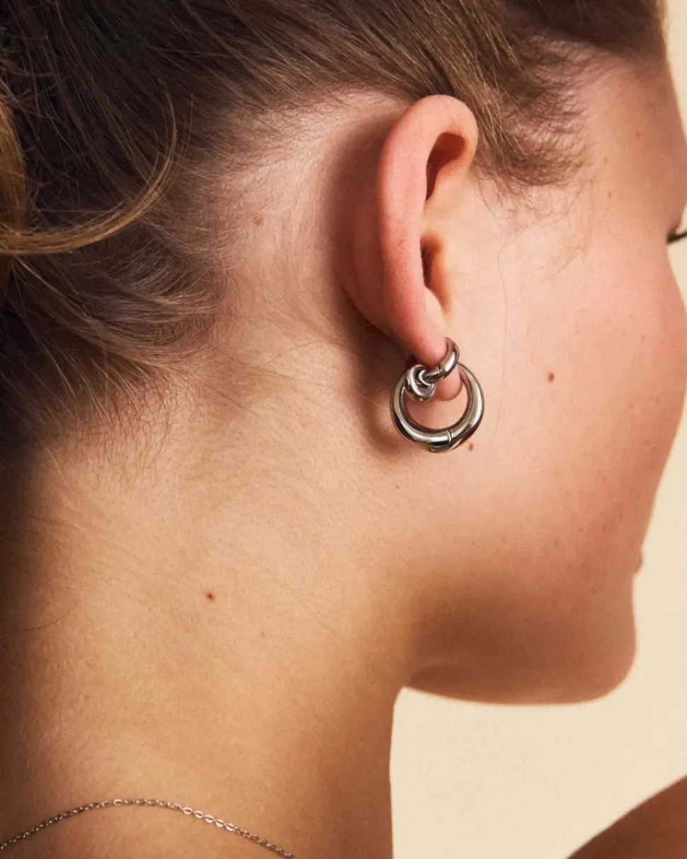 Edblad korvakorut Furo Hoops L Steel, Stainless steel