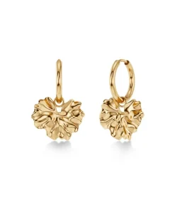 Edblad korvakorut Gerana Hoops, Gold pleated