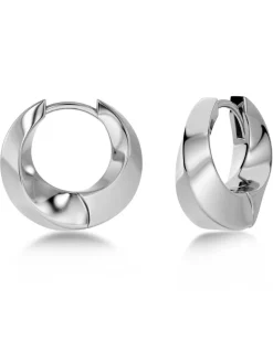 Edblad korvakorut, HELIX HOOPS L STEEL Hopeanharmaa