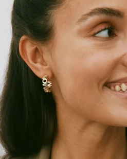 Edblad korvakorut, MOM MULTI HOOPS GOLD Kullankeltainen