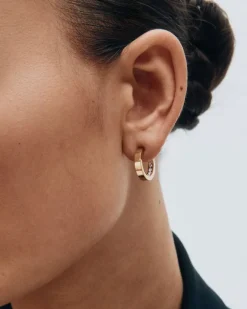 Edblad korvakorut Monaco Earrings Mini Gold, Gold pleated