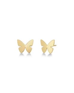 Edblad korvakorut Papillon Studs Gold, Gold pleated
