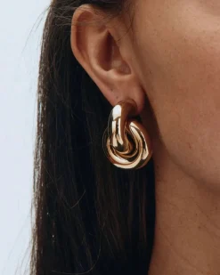 Edblad korvakorut Redondo Studs L, Kullankeltainen