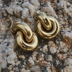 Edblad korvakorut Redondo Studs L, Kullankeltainen