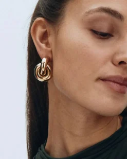 Edblad korvakorut Redondo Studs L, Kullankeltainen