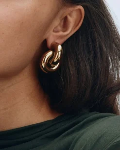 Edblad korvakorut Redondo Studs L, Kullankeltainen