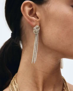 Edblad korvakorut Revel Knot Earrings Gold, Gold pleated